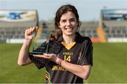24 March 2017; Anna-Rose Kennedy of John The Baptist Community School with her player of the match award after the Lidl All Ireland PPS Senior A Championship Final match between John The Baptist Community School and St Ciarans Ballygawley at Cusack Park in Mullingar, Co Westmeath. Photo by Piaras Ó Mídheach/Sportsfile
