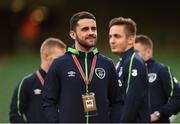 24 March 2017; Robbie Brady of Republic of Ireland ahead of the FIFA World Cup Qualifier Group D match between Republic of Ireland and Wales at the Aviva Stadium in Dublin. Photo by Seb Daly/Sportsfile