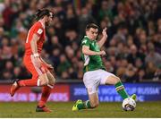 24 March 2017; Gareth Bale of Wales in action against Seamus Coleman of Republic of Ireland during the FIFA World Cup Qualifier Group D match between Republic of Ireland and Wales at the Aviva Stadium in Dublin. Photo by Ramsey Cardy/Sportsfile