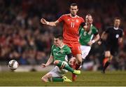 24 March 2017; Seamus Coleman of Republic of Ireland in action against Gareth Bale of Wales during the FIFA World Cup Qualifier Group D match between Republic of Ireland and Wales at the Aviva Stadium in Dublin. Photo by Seb Daly/Sportsfile