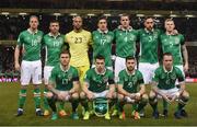 24 March 2017; The Republic of Ireland team pose for a photo ahead of the FIFA World Cup Qualifier Group D match between Republic of Ireland and Wales at the Aviva Stadium in Dublin. Photo by David Maher/Sportsfile