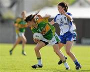 3 September 2011; Sarah Houlihan, Kerry, in action against Cora Courtney, Monaghan. TG4 All-Ireland Ladies Senior Football Championship Semi-Final, Kerry v Monaghan, St. Brendan's Park, Birr, Co. Offaly. Picture credit: Barry Cregg / SPORTSFILE
