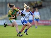 3 September 2011; Ciara McAnespie, Monaghan, in action against Aisling Leonard, Kerry. TG4 All-Ireland Ladies Senior Football Championship Semi-Final, Kerry v Monaghan, St. Brendan's Park, Birr, Co. Offaly. Picture credit: Barry Cregg / SPORTSFILE