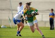 3 September 2011; Aisling Leonard, Kerry, in action against Ciara McAnespie, Monaghan. TG4 All-Ireland Ladies Senior Football Championship Semi-Final, Kerry v Monaghan, St. Brendan's Park, Birr, Co. Offaly. Picture credit: Barry Cregg / SPORTSFILE
