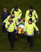 24 March 2017; Seamus Coleman of Republic of Ireland is stretchered off during the FIFA World Cup Qualifier Group D match between Republic of Ireland and Wales at the Aviva Stadium in Dublin. Photo by Stephen McCarthy/Sportsfile