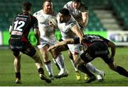 24 March 2017; Rodney Ah You of Ulster is tackled by Carl Meyer of Newport Gwent Dragons during the Guinness PRO12 Round 18 match between Newport Gwent Dragons and Ulster at Rodney Parade in Newport, Wales. Photo by Ben Evans/Sportsfile