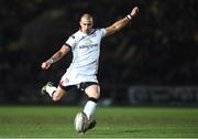24 March 2017; Ruan Pienaar of Ulster kicks at goal during the Guinness PRO12 Round 18 match between Newport Gwent Dragons and Ulster at Rodney Parade in Newport, Wales. Photo by Ben Evans/Sportsfile