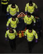 24 March 2017; Seamus Coleman of Republic of Ireland is stretchered off during the FIFA World Cup Qualifier Group D match between Republic of Ireland and Wales at the Aviva Stadium in Dublin. Photo by Stephen McCarthy/Sportsfile