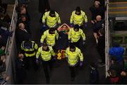 24 March 2017; Seamus Coleman of Republic of Ireland is stretchered off during the FIFA World Cup Qualifier Group D match between Republic of Ireland and Wales at the Aviva Stadium in Dublin. Photo by Stephen McCarthy/Sportsfile