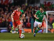 24 March 2017; Gareth Bale of Wales in action against David Meyler of Ireland during the FIFA World Cup Qualifier Group D match between Republic of Ireland and Wales at the Aviva Stadium in Dublin. Photo by Ramsey Cardy/Sportsfile