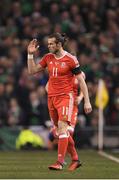 24 March 2017; Gareth Bale of Wales reacts during FIFA World Cup Qualifier Group D match between Republic of Ireland and Wales at the Aviva Stadium in Dublin. Photo by Brendan Moran/Sportsfile