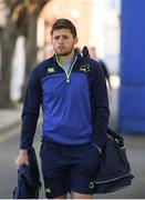 25 March 2017; Ross Byrne of Leinster arrives for the Guinness PRO12 Round 18 game between Leinster and Cardiff Blues at RDS Arena in Ballsbridge, Dublin. Photo by Stephen McCarthy/Sportsfile