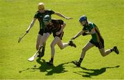 25 March 2017; Mark Quinlan of John The Baptist Community School in action against Colm McLarnon, left, and Tiarnan Murphy of St Mary's CBGS during the Masita GAA All Ireland Post Primary Schools Paddy Buggy Cup Final game between John The Baptist Community School and St Mary's CBGS at Semple Stadium in Thurles, Co. Tipperary. Photo by Piaras Ó Mídheach/Sportsfile