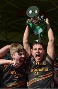 25 March 2017; John The Baptist Community School captain Paudie Maher lifts the cup after the Masita GAA All Ireland Post Primary Schools Paddy Buggy Cup Final game between John The Baptist Community School and St Mary's CBGS at Semple Stadium in Thurles, Co. Tipperary. Photo by Piaras Ó Mídheach/Sportsfile