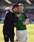 25 March 2017; John Dunleavy, left, and Kevin O'Connor of Cork City celebrate after the SSE Airtricity League Premier Division game between Cork City and Dundalk at Turner's Cross in Cork. Photo by Diarmuid Greene/Sportsfile