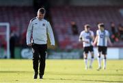 25 March 2017; Dundalk manager Stephen Kenny leaves the pitch after the SSE Airtricity League Premier Division game between Cork City and Dundalk at Turner's Cross in Cork. Photo by Diarmuid Greene/Sportsfile