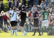 25 March 2017; Conor Clifford of Dundalk receives medical attention before being substituted during the SSE Airtricity League Premier Division game between Cork City and Dundalk at Turner's Cross in Cork. Photo by Diarmuid Greene/Sportsfile