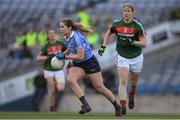 25 March 2017; Sinéad Finnegan of Dublin in action against Cora Staunton of Mayo during the Lidl Ladies Football National League Round 6 match between Dublin and Mayo at Croke Park, in Dublin. Photo by Brendan Moran/Sportsfile