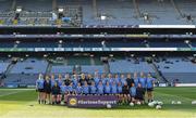 25 March 2017; The Dublin squad line up for a squad photograph before the Lidl Ladies Football National League Round 6 match between Dublin and Mayo at Croke Park, in Dublin. Photo by Brendan Moran/Sportsfile