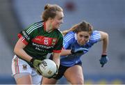 25 March 2017; Shauna Howley of Mayo in action against Sinéad Finnegan of Dublin during the Lidl Ladies Football National League Round 6 match between Dublin and Mayo at Croke Park, in Dublin. Photo by Brendan Moran/Sportsfile
