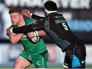25 March 2017; Finlay Bealham of Connacht in action against Brain Alainu'uese of Glasgow Warriors during the Guinness PRO12 Round 18 match between Glasgow Warriors and Connacht at Scotstoun Stadium in Glasgow, Scotland. Photo by Kenny Smith/Sportsfile