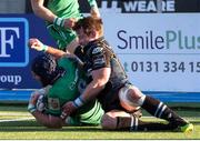 25 March 2017; John Muldoon of Connacht scores his sides second try during the Guinness PRO12 Round 18 match between Glasgow Warriors and Connacht at Scotstoun Stadium in Glasgow, Scotland. Photo by Kenny Smith/Sportsfile