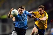 25 March 2017; Bernard Brogan of Dublin in action against Conor Devaney of Roscommon during the Allianz Football League Division 1 Round 6 game between Dublin and Roscommon at Croke Park in Dublin. Photo by Daire Brennan/Sportsfile