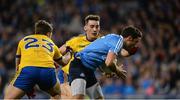 25 March 2017; Bernard Brogan of Dublin in action against Ultan Harney, left, and John McManus of Roscommon during the Allianz Football League Division 1 Round 6 game between Dublin and Roscommon at Croke Park in Dublin. Photo by Daire Brennan/Sportsfile