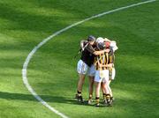 4 September 2011; Kilkenny players, left to right, David Herity, Michael Fennelly, JJ Delaney, and Tommy Walsh celebrate after the game. GAA Hurling All-Ireland Senior Championship Final, Kilkenny v Tipperary, Croke Park, Dublin. Picture credit: Dáire Brennan / SPORTSFILE