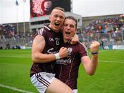 4 September 2011; Galway players Gerard O'Donoghue, left, and Paul Killeen celebrate after the game. GAA Hurling All-Ireland Minor Championship Final, Dublin v Galway, Croke Park, Dublin. Picture credit: Dáire Brennan / SPORTSFILE