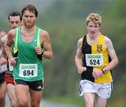 3 September 2011; David McPherson, right, from Kilkenny City Harriers A.C, and Jason Reid, from Rathfarnham-WSAF A.C, in action during the Woodie's DIY AAI National Half Marathon, Waterford. Picture credit: Matt Browne / SPORTSFILE