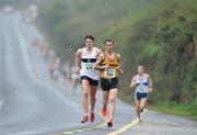 3 September 2011; Chris Harrington, right, from Leevale A.C, and Ken Nugent, from Donore Harriers A.C, in action during the Woodie's DIY AAI National Half Marathon, Waterford. Picture credit: Matt Browne / SPORTSFILE