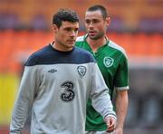 5 September 2011; Republic of Ireland's Darren O'Dea and Damien Delaney during squad training ahead of their EURO 2012 Championship Qualifier against Russia on Tuesday. Republic of Ireland Squad Training, Luzhniki Stadium, Moscow, Russia. Picture credit: David Maher / SPORTSFILE