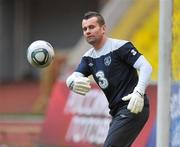 5 September 2011; Republic of Ireland goalkeeper Shay Given in action during squad training ahead of their EURO 2012 Championship Qualifier against Russia on Tuesday. Republic of Ireland Squad Training, Luzhniki Stadium, Moscow, Russia. Picture credit: David Maher / SPORTSFILE