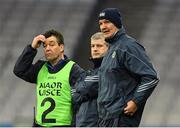 25 March 2017; The Roscommon management team, from left, selector Ger Dowd, manager Kevin McStay and selector Liam MacHale during the Allianz Football League Division 1 Round 6 game between Dublin and Roscommon at Croke Park in Dublin. Photo by Brendan Moran/Sportsfile