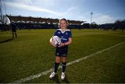 25 March 2017; Leinster matchday mascot Anna Cleary ahead of the Guinness PRO12 Round 18 game between Leinster and Cardiff Blues at RDS Arena in Ballsbridge, Dublin. Photo by Stephen McCarthy/Sportsfile