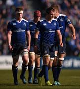 25 March 2017; Leinster players, from left, Dan Leavy, Josh van der Flier, Rhys Ruddock and Ross Molony during the Guinness PRO12 Round 18 game between Leinster and Cardiff Blues at RDS Arena in Ballsbridge, Dublin. Photo by Stephen McCarthy/Sportsfile
