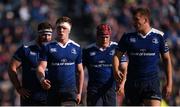 25 March 2017; Leinster players, from left, Michael Bent, Dan Leavy, Josh van der Flier and Ross Molony during the Guinness PRO12 Round 18 game between Leinster and Cardiff Blues at RDS Arena in Ballsbridge, Dublin. Photo by Stephen McCarthy/Sportsfile