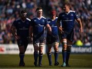 25 March 2017; Leinster players, from left, Michael Bent, Dan Leavy, Josh van der Flier and Ross Molony during the Guinness PRO12 Round 18 game between Leinster and Cardiff Blues at RDS Arena in Ballsbridge, Dublin. Photo by Stephen McCarthy/Sportsfile