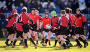 25 March 2017; Action from the Bank of Ireland Minis game at half-time featuring St Brigid's RFC and New Ross RFC during the Guinness PRO12 Round 18 game between Leinster and Cardiff Blues at RDS Arena in Ballsbridge, Dublin. Photo by Stephen McCarthy/Sportsfile