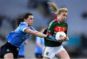 25 March 2017; Marie Corbett of Mayo in action against Lyndsey Davey of Dublin during the Lidl Ladies Football National League Round 6 match between Dublin and Mayo at Croke Park, in Dublin. Photo by Brendan Moran/Sportsfile