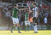 25 March 2017; Connor Ellis of Cork City and Sean Gannon of Dundalk exchange a handshake after the SSE Airtricity League Premier Division game between Cork City and Dundalk at Turner's Cross in Cork. Photo by Diarmuid Greene/Sportsfile