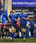 25 March 2017; Josh van der Flier, left, and Rhys Ruddock of Leinster during the Guinness PRO12 Round 18 game between Leinster and Cardiff Blues at the RDS Arena in Ballsbridge, Dublin. Photo by Ramsey Cardy/Sportsfile