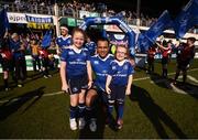 25 March 2017; Leinster captain Isa Nacewa with Leinster matchday mascots Anna Cleary and Emily McCabe ahead of the Guinness PRO12 Round 18 game between Leinster and Cardiff Blues at RDS Arena in Ballsbridge, Dublin. Photo by Stephen McCarthy/Sportsfile
