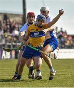 26 March 2017; Podge Collins of Clare in action against Tadhg de Burca, left, and Shane Fives of Waterford during the Allianz Hurling League Division 1A Round 5 match between Clare and Waterford at Cusack Park in Ennis. Photo by Diarmuid Greene/Sportsfile