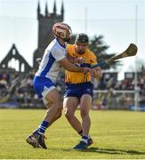 26 March 2017; John Conlon of Clare in action against Stephen Daniels of Waterford during the Allianz Hurling League Division 1A Round 5 match between Clare and Waterford at Cusack Park in Ennis. Photo by Diarmuid Greene/Sportsfile