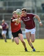 26 March 2017; Shane Walsh of Galway in action against Conor Maginn of Down during the Allianz Football League Division 2 Round 6 match between Down and Galway at Páirc Esler in Newry. Photo by David Fitzgerald/Sportsfile