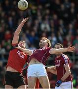 26 March 2017; Conaill McGovern of Down in action against Paul Conroy of Galway during the Allianz Football League Division 2 Round 6 match between Down and Galway at Páirc Esler in Newry. Photo by David Fitzgerald/Sportsfile