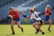 26 March 2017; Sinéad Quigley of Holy Faith, Clontarf in action against Aoife Maher of Presentation, Thurles during the Lidl All Ireland PPS Senior C Championship Final match between Presentation S.S and Holy Faith S.S at O'Moore Park in Portlaoise. Photo by Seb Daly/Sportsfile