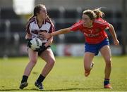 26 March 2017; Niamh Ryan of Presentation, Thurles in action against Susie O’Flynn of Holy Faith, Clontarf during the Lidl All Ireland PPS Senior C Championship Final match between Presentation S.S and Holy Faith S.S at O'Moore Park in Portlaoise. Photo by Seb Daly/Sportsfile